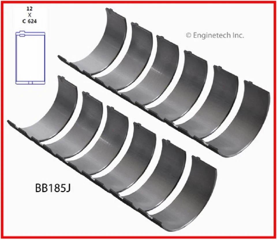 Chevrolet GMC 230 250 6 Cylinder 1963 - 1984 Enginetech Rod And Main Bearings  - Image 3 of 4