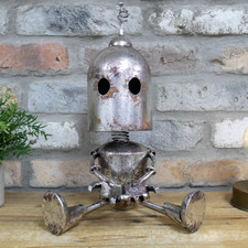 Sitting Silver Robot