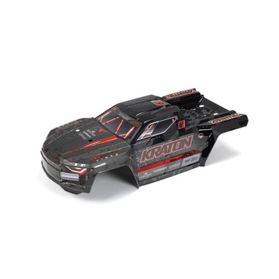 Arrma KRATON 6S EXB Lackiert Aufkleberled Cut Karosserie Black / Red ARA406169