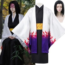 Demon Slayer Ubuyashiki Kagaya Cosplay Costume Outfits Wig Kimono Uniform Party