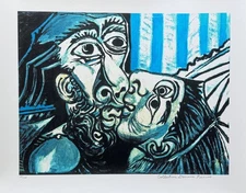 Pablo Picasso THE KISS Estate Signed & Stamped Limited Edition Giclee 20" x 26"