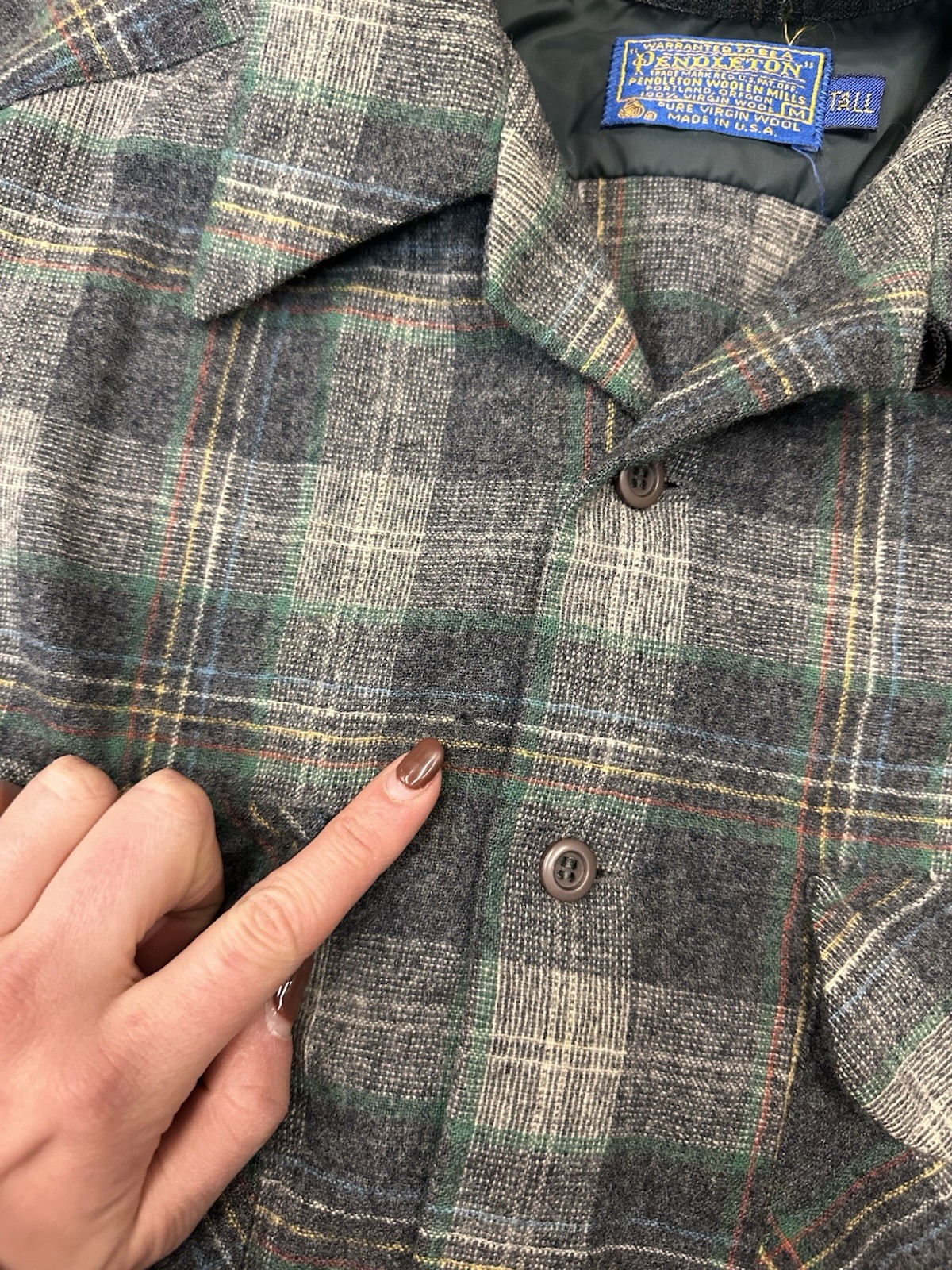 Vintage Pendleton Board Shirt Loop  Shadow USA Wo… - image 5