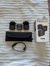 RODE Wireless GO II Dual Wireless Mic System  RODE Lavalier Lapel Mic - Boxed