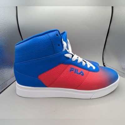 FILA Men's Impress LL Fade Mid-Top Sneakers Red Blue White Size 11.5 Brand New