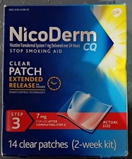 Nicoderm step 3 - 7 mg - 14 clear patches Exp 12/2024 