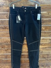 Paige Black Jeans Bradded Detail -- NWT
