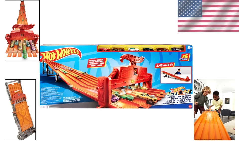 Exciting 6-Car Raceway with Realistic Features - Image 2 of 4