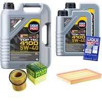 Inspektionspaket 7L Liqui Moly Top Tec 4100 5W-40 FüR BMW X5 E70 3.0 Si