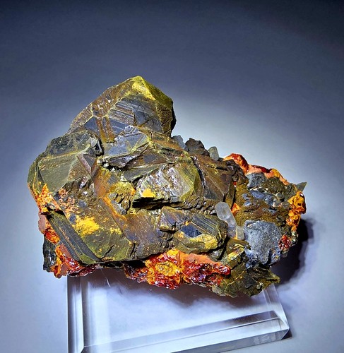 ***WOW-Cristallo di quarzo rosso Realgar Sphalerite, miniera Perù*** - Foto 5 di 9