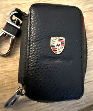 Vintage Porsche Pebble Leather Key Pouch Case Internal distress See pics hl2