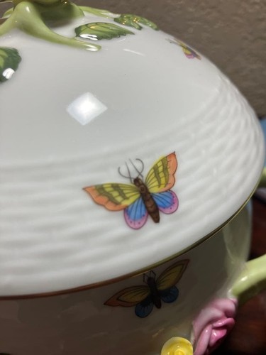 HEREND Rothschild Bird Soup Tureen Rare - Picture 15 of 20