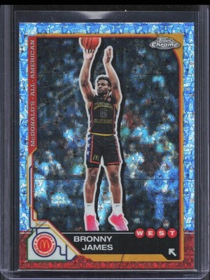2025 Topps Chrome McDonald's Bronny James #77 McFlurry Refractor 