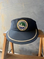 Vintage Pebble Beach Visor Hat Adjustable Town Talk Patch Adjustable Rare