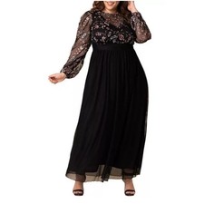 Kiyonna Plus size Eternal Embroidered bodice evening gown dress size 4X 