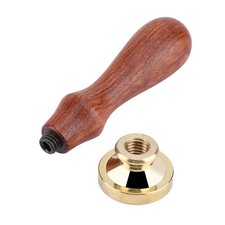 &uarr;Wooden Handle Fire Lacquer Sealing Wax Seal (plant: 091)