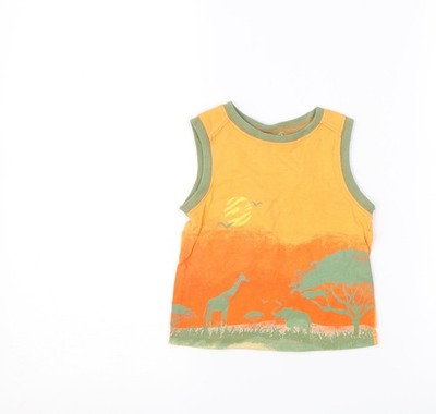 Jungen UK Größe 2 Jahre Vitamine Kinder Orange Basic Tank