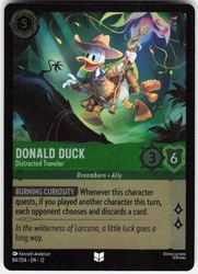 Donald Duck - Distracted Traveler 84/204 Wilds Unknown Cold Foil