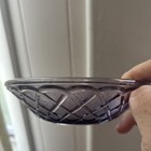 Vintage Glass Zodiac AQUARIUS Trinket Bowl Lattice Design Astrology — photo 4