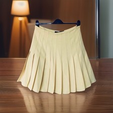 Zara Pleated Cr pe Short Skirt Size L - W30  