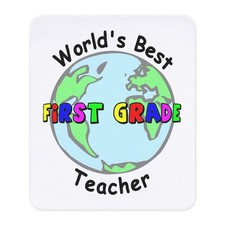 CafePress World's Best First Grade Teacher Mousepad  380788263 