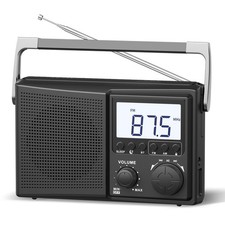 AM FM Bluetooth Radio AC/Battery Powered White Noise Headphone Jack
