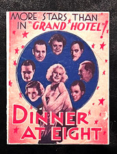 MGM DINNER AT EIGHT 1933 MOVIE HERALD - JOHN & LIONEL BARRYMORE, JEAN HARLOW