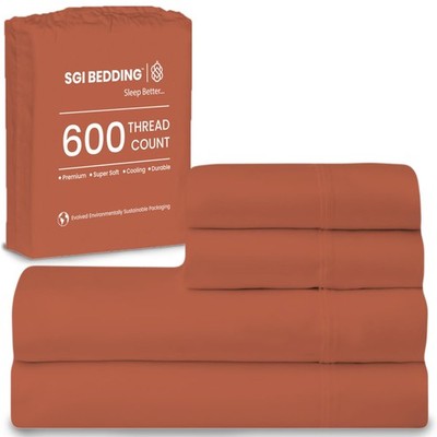 Sgi Bedding 100 Egyptian Cotton Sheets King 600 Thread Count Sheets Set Soft