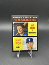 2020 Topps Heritage Rangers Rookie Stars Nick Solak/Brock Burke #181 RC