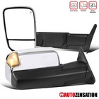 Fit 1998-2002 Dodge Ram 2500 Power Heated Extented Chrome Tow Mirrors+LED Signal