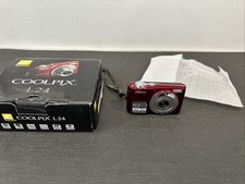 Nikon COOLPIX L24 14.0 MP Digital Camera Red 3.6x Zoom Red