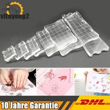 Acryl Stempelblock Transparent Acrylblock Stempel für Scrapbook mit Gitterlinien