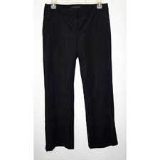 Vintage Theory Womens Pants 4 Black Straight Leg Zip Pockets Ankle Zip Stretch