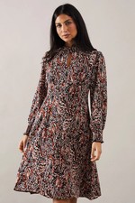 Wallis Animal A-Line Dress Womens Daywear Dresses
