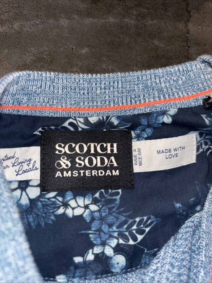 Scotch & Soda Mens Pullover Sweater Size Large Blue Gradient Organic Cotton NWT - Image 3 of 4