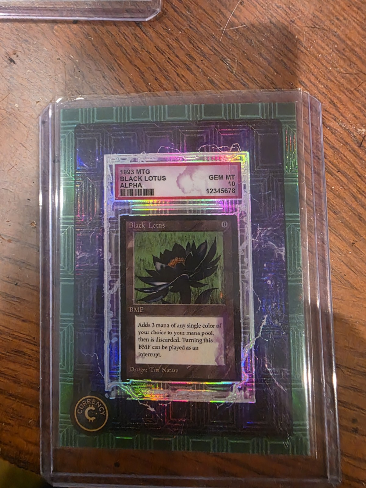 Cardsmiths Currency S4 Black Lotus Emerald Gem 94/99 RARE