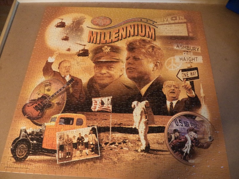 1950-60 MILLENNIUM JIGSAW PUZZLE 1000 PIECES IN TIN CONTAINER