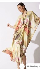 Natori Caftan Floral Garden Print Silky size XS NWT