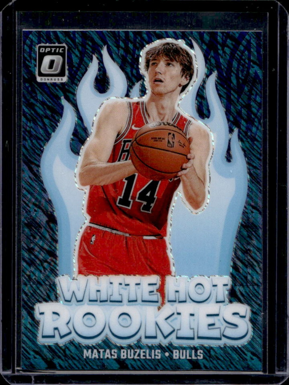 2024-25 Donruss Optic Matas Buzelis White Hot Rookies Purple Shimmer RC #10