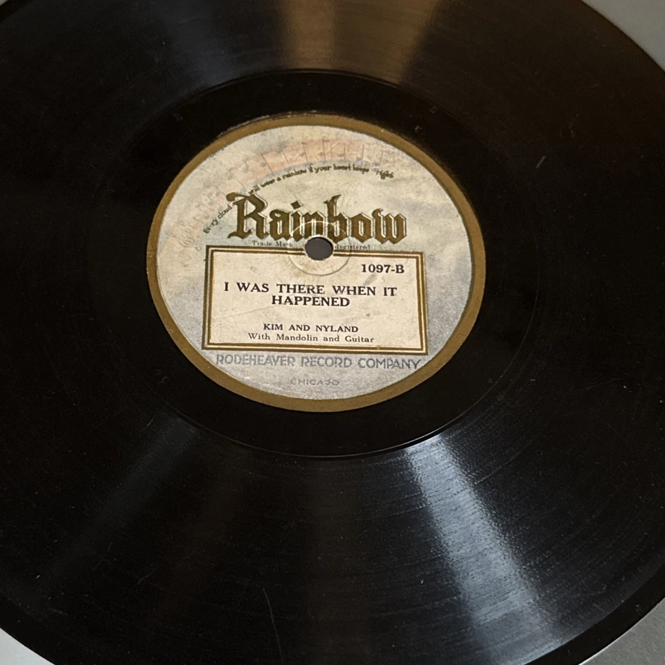 1923 GOSPEL mandolin + guitar KIM & NYLAND 78 rpm RAINBOW 1097 Rare Issue V - Image 2 of 4