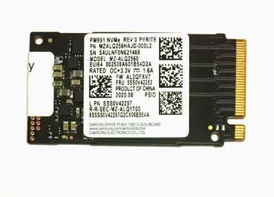 256GB M.2 PCIE NVME 2242 SSD Single Notch Major Brands | Very Good