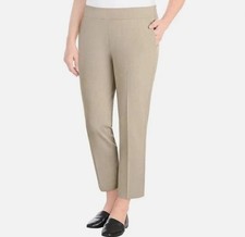 NEW Hilary Radley Women's S Heather Light Sand Pull-On Ankle Pants G1629