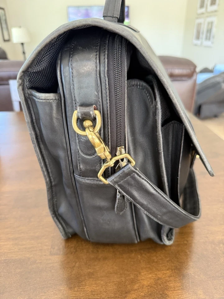 Vintage COACH Leather Briefcase – Style No. 173-0562 –Black Glove-Tanned Leather - Image 4 of 4