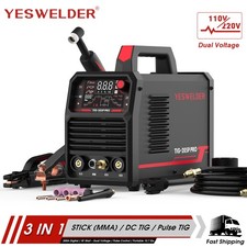 205Amp DC TIG Welder w/ Pulse, Stick Welding, Large LED Display, 110/220V