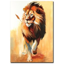 ORIGINAL Acryl Bild Gemälde Löwe Abstrakt Malerei Moderne Kunst Tiere HANDGEMALT