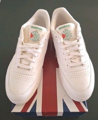 Mens White Reebok Classic Club C 6-892 Tennis Shoes Size 10 with box 2004 Clean+