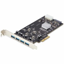 StarTech 4-Port USB PCIe Card. 4x USB-A Ports, Windows/macOS/Linux