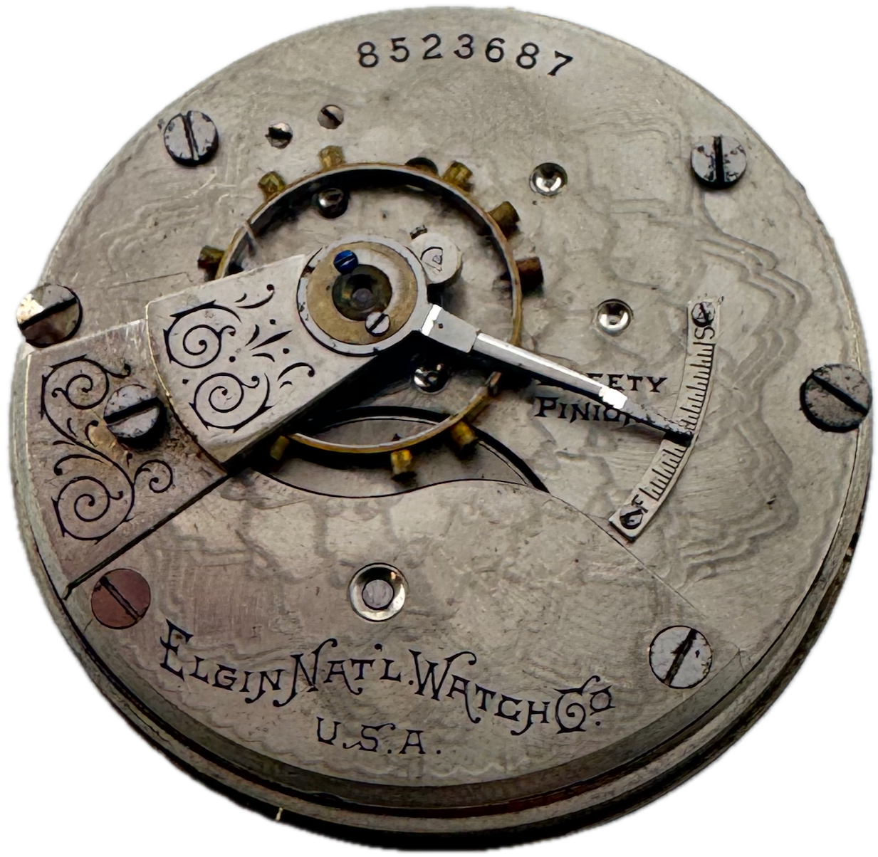 Antique 18s 1900 Elgin 7 Jewel Mechanical Hunter Pocket Watch Movement 207 USA