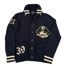 Polo Ralph Lauren Cardigan Sweater Pirate 39 Patches Youth Kids 10/12