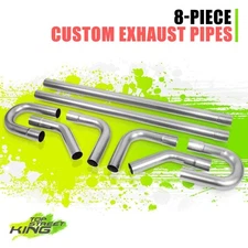 8pcs 2.5"OD Custom Intake Exhaust Tubing Mandrel Bend Pipe Universal Piping Kit