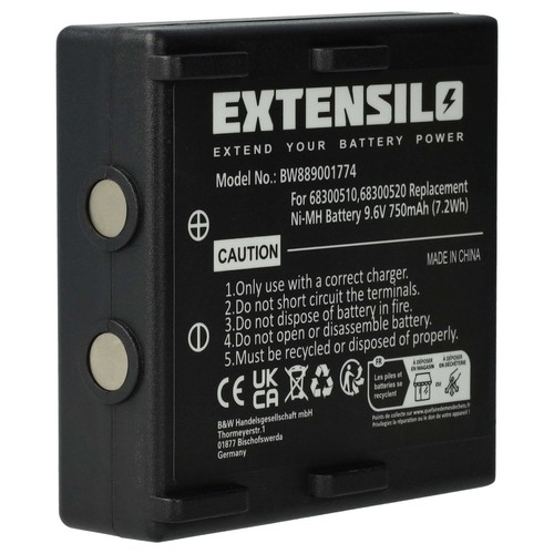 Batteria sostituisce Hetronic RHE9608KY HT-02 NM19HB KH68300520.A 750mAh - Foto 3 di 9